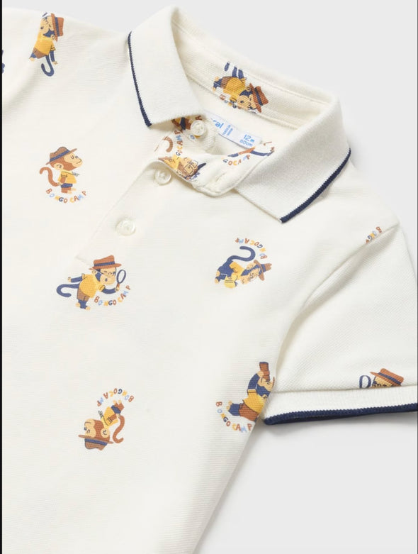 Mayoral Baby & Toddler Boys Explorer Monkey Polo Shirt | HONEYPIEKIDS