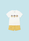 Mayoral Baby & Toddler Boys Safari Monkeys Shirt and Short Set | HONEYPIEKIDS