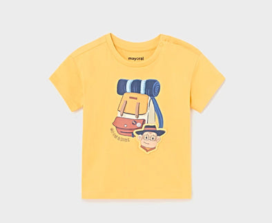 Mayoral Baby & Toddler Boys Yellow Explorer Monkey Shirt