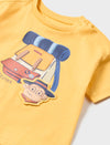 Mayoral Baby & Toddler Boys Yellow Explorer Monkey Shirt | HONEYPIEKIDS