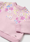Mayoral Baby & Toddler Girls Pink Dimensional Dahlia Flower Sweatshirt | HONEYPIEKIDS
