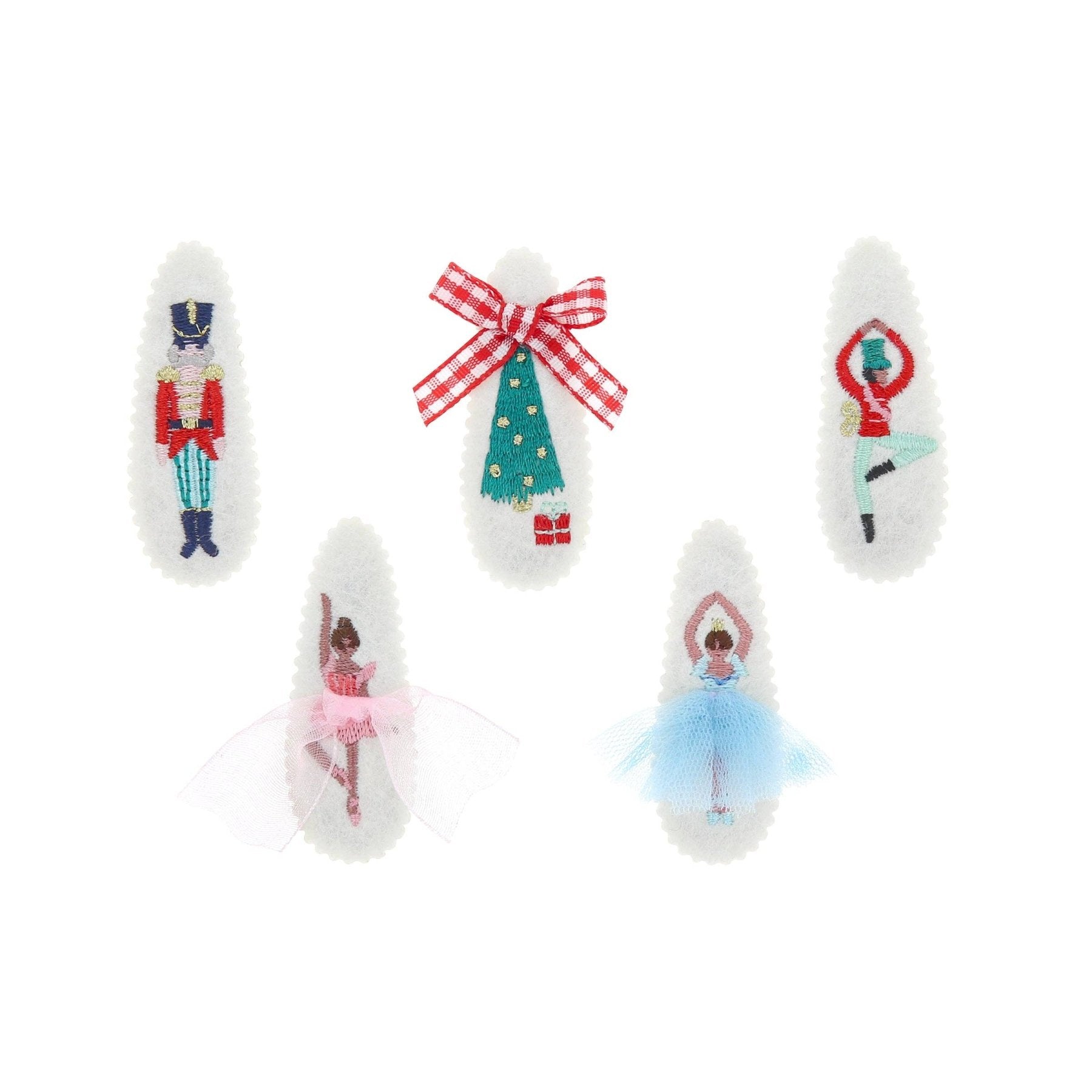 Meri Meri - Embroidered Nutcracker Hair Clips | HONEYPIEKIDS 