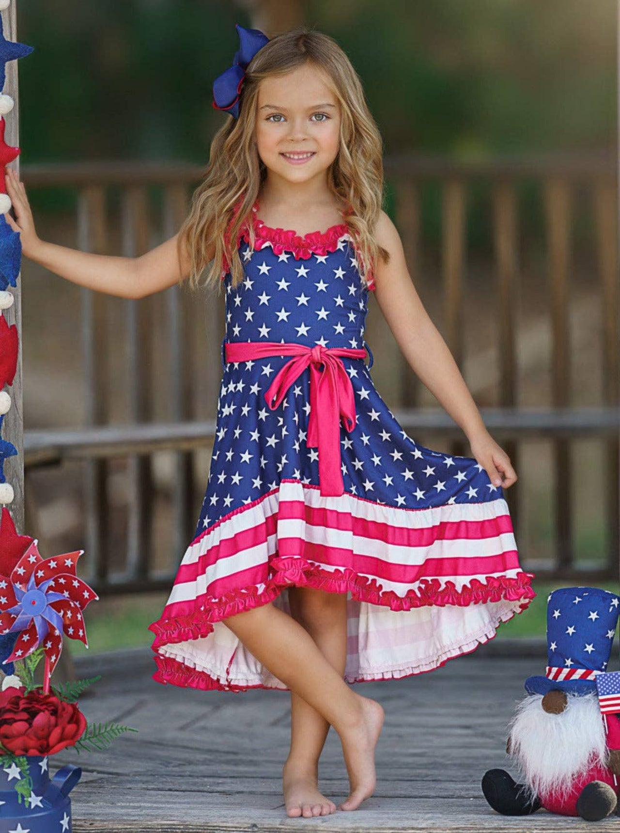 Little Girls You're A Firework Hi Lo Dress | HONEYPIEKIDS 