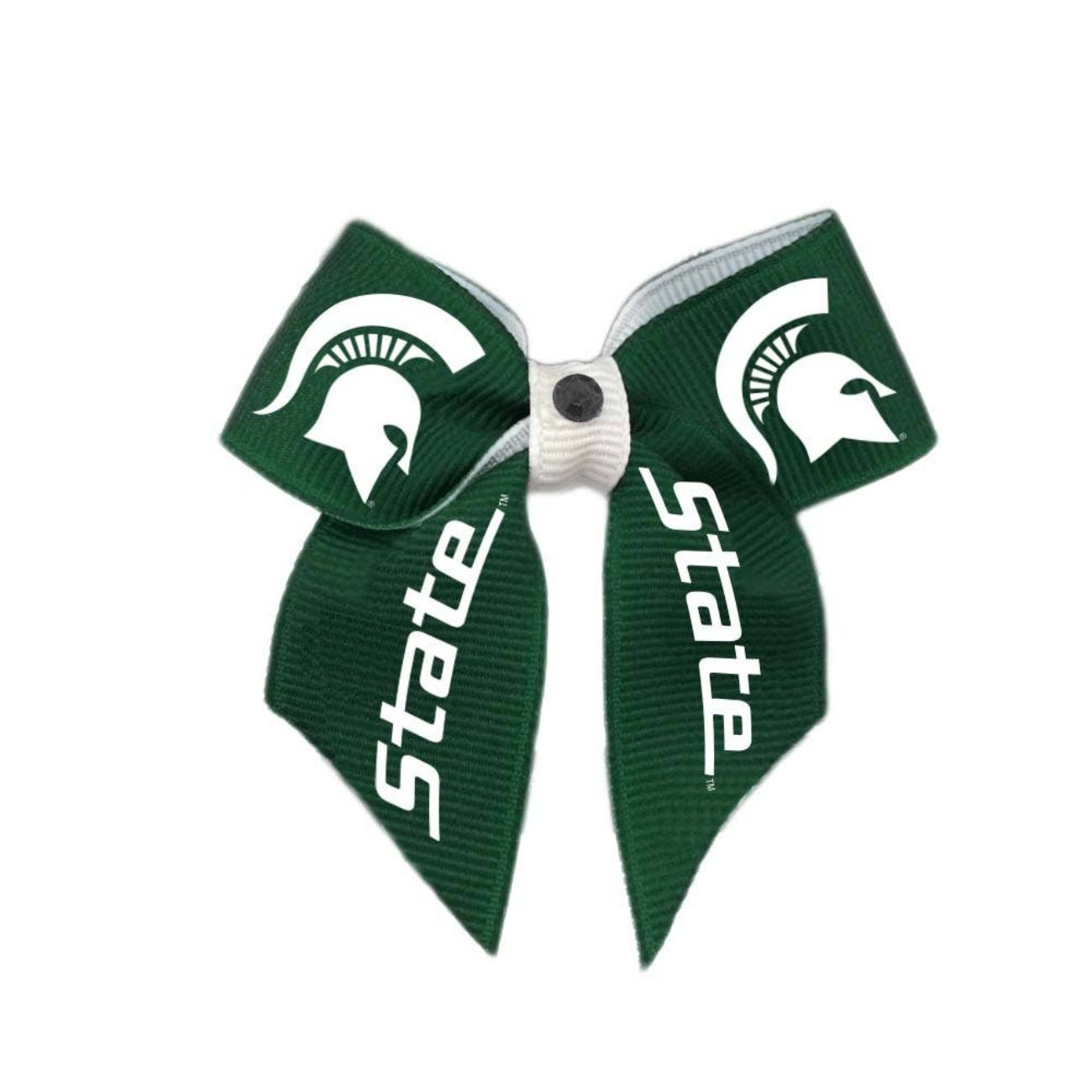 Michigan State University Mini Barrette Hair Bow | HONEYPIEKIDS 