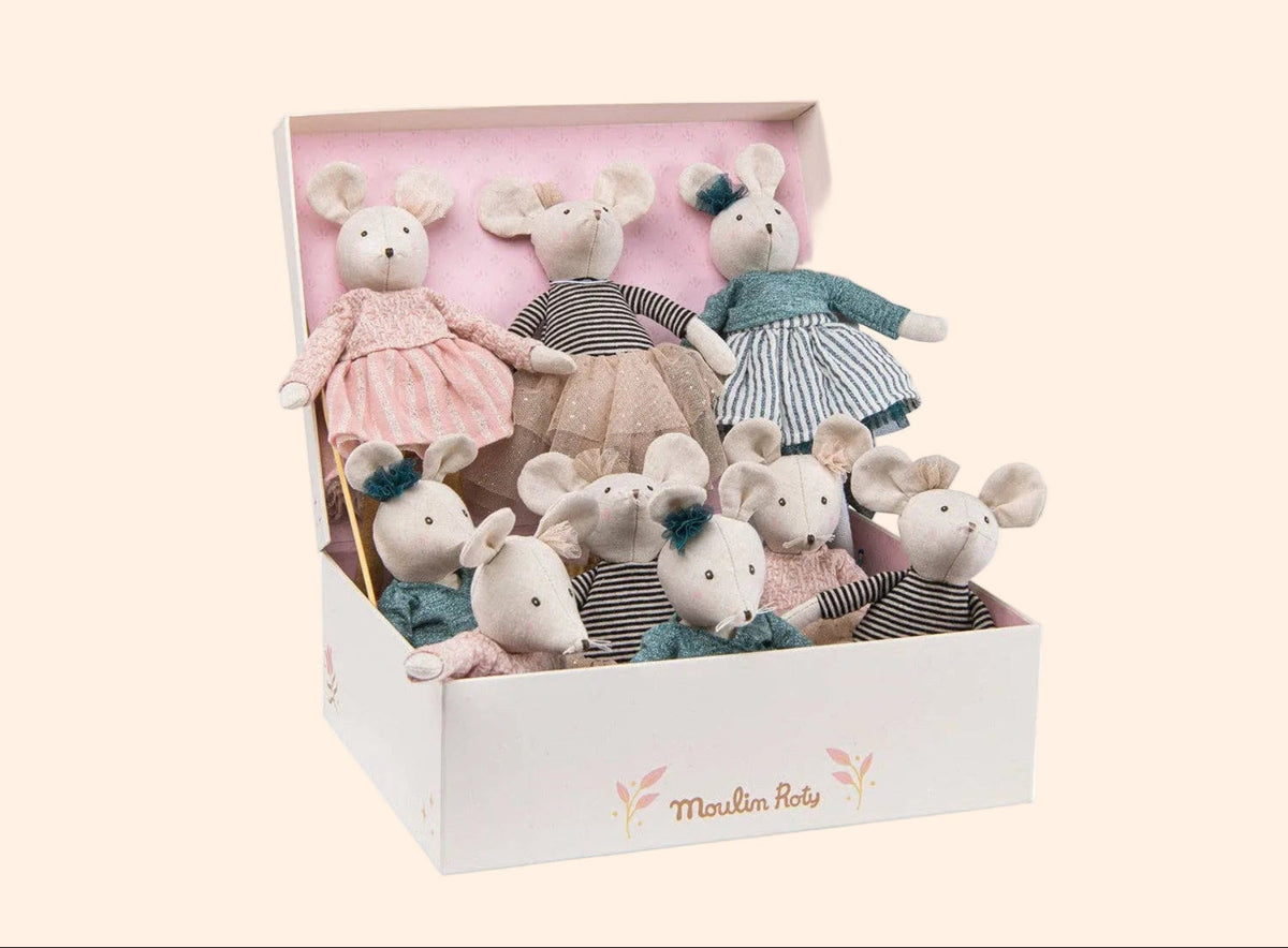 Moulin Roty - Little School of Dance Box of 9 Mice | HONEYPIEKIDS 