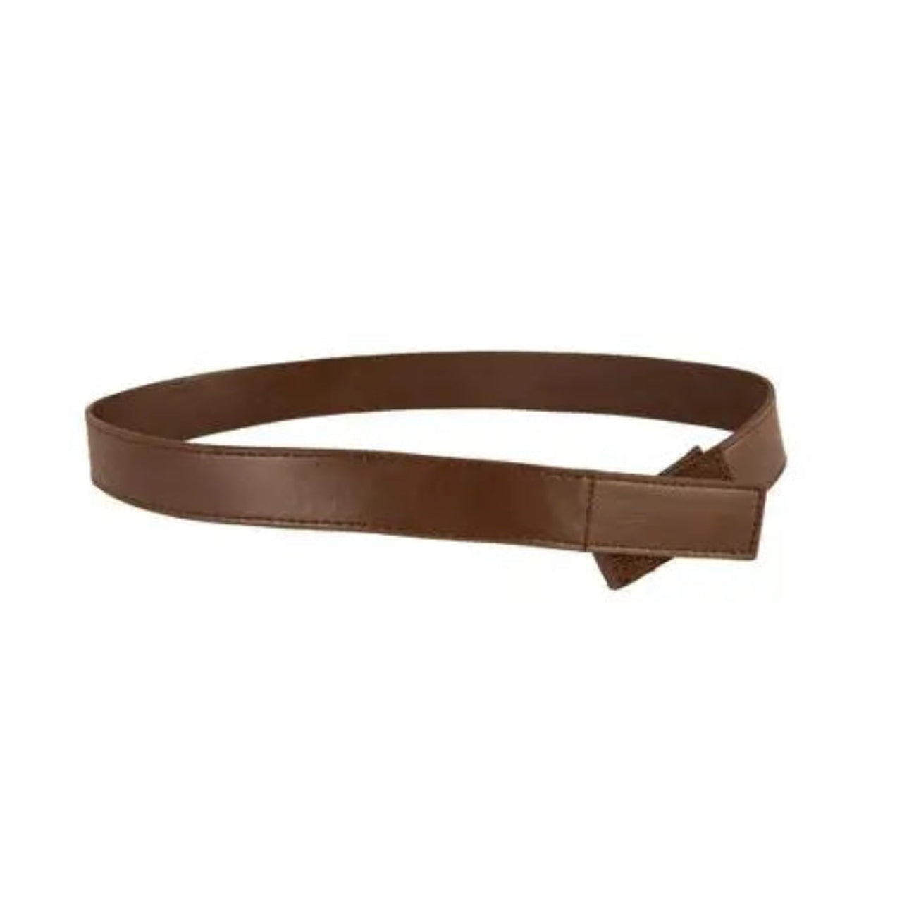 Myself Belt For Kids - Brown Faux Leather Velcro Belt | HONEYPIEKIDS 