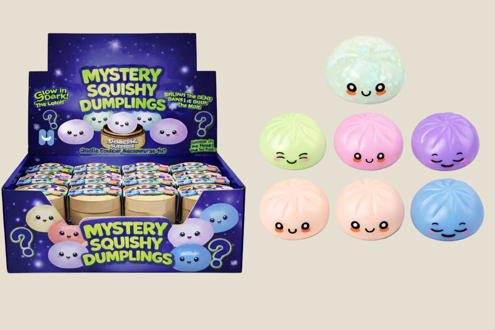 Mystery Glow Squishy Dumpling - Glow in the Dark | HONEYPIEKIDS 