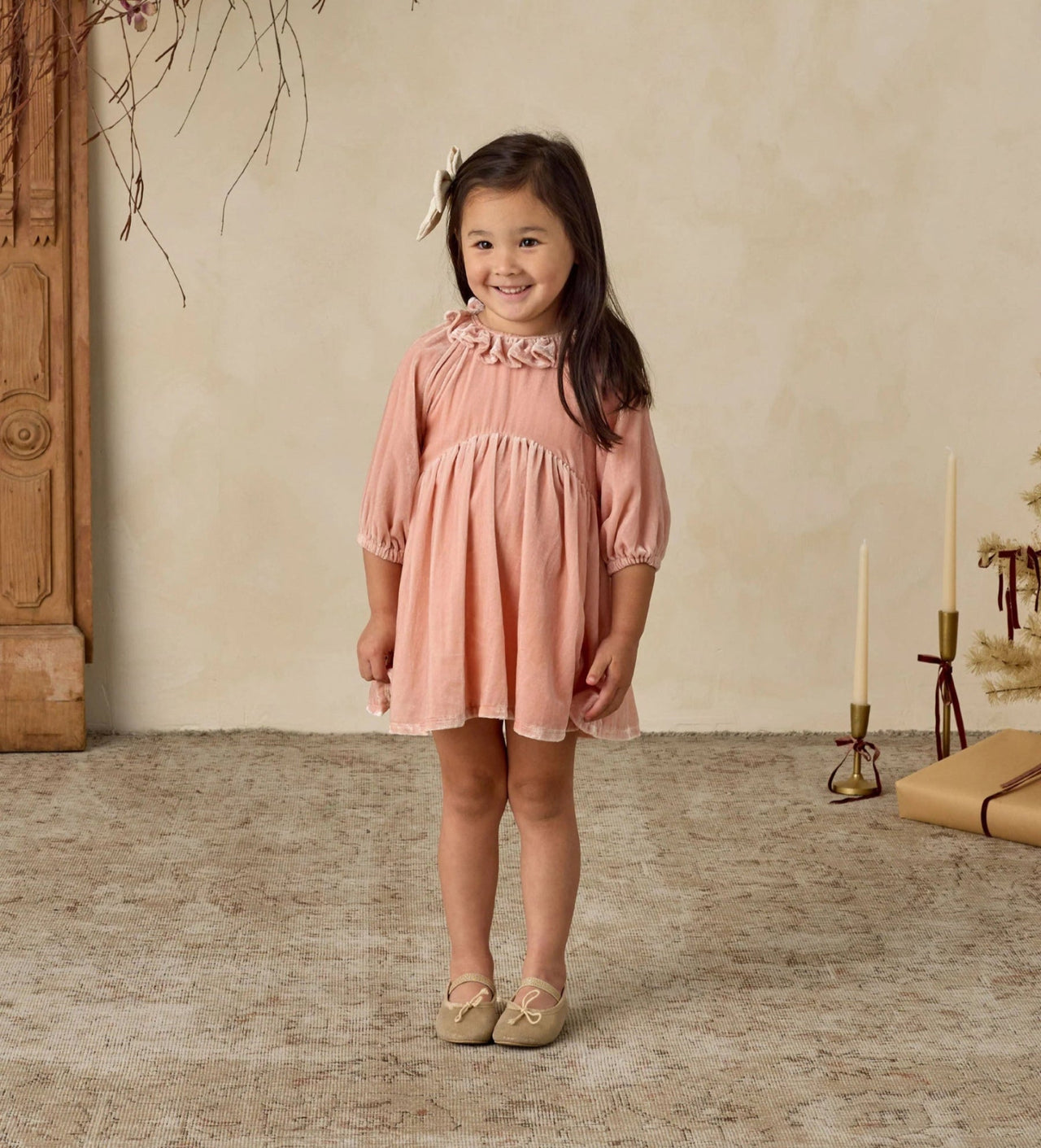 Noralee Girls Adeline Dress - Rose | HONEYPIEKIDS | Girls Boutique Dresses