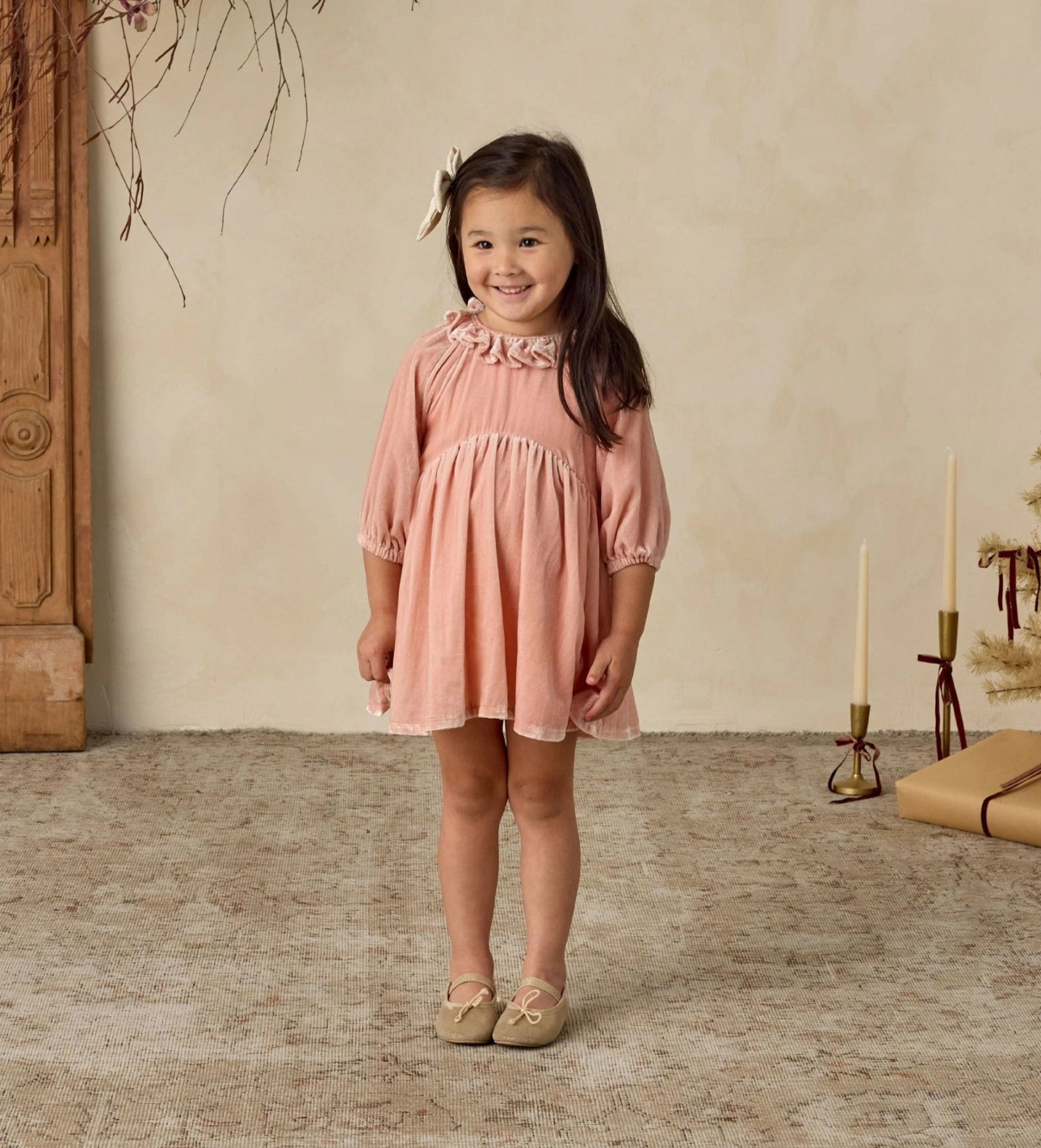 Noralee Girls Adeline Dress - Rose | HONEYPIEKIDS | Girls Boutique Dresses