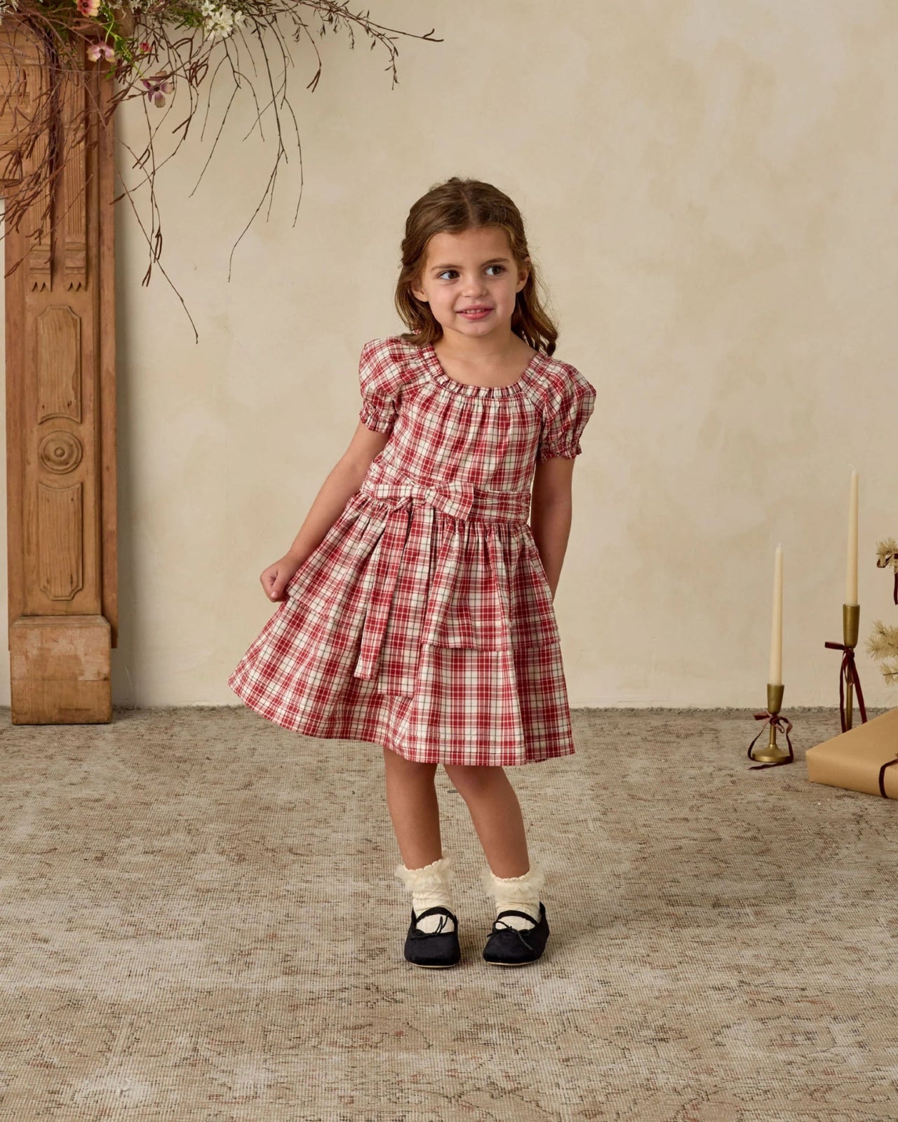 Noralee Annette Dress - Holiday Tartan | HONEYPIEKIDS