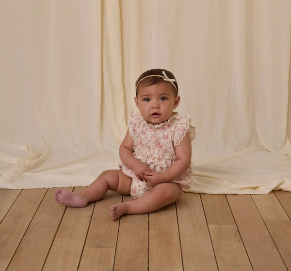 Noralee Baby Alice Romper in Pink Toile | HONEYPIEKIDS