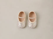 NoraLee Baby Ballet Flats Shoes - Blush Pearl Glitter | HONEYPIEKIDS