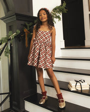 Noralee Betsy Dress - Holiday Ruby Tartan | HONEYPIEKIDS