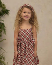 Noralee Betsy Dress - Holiday Ruby Tartan | HONEYPIEKIDS