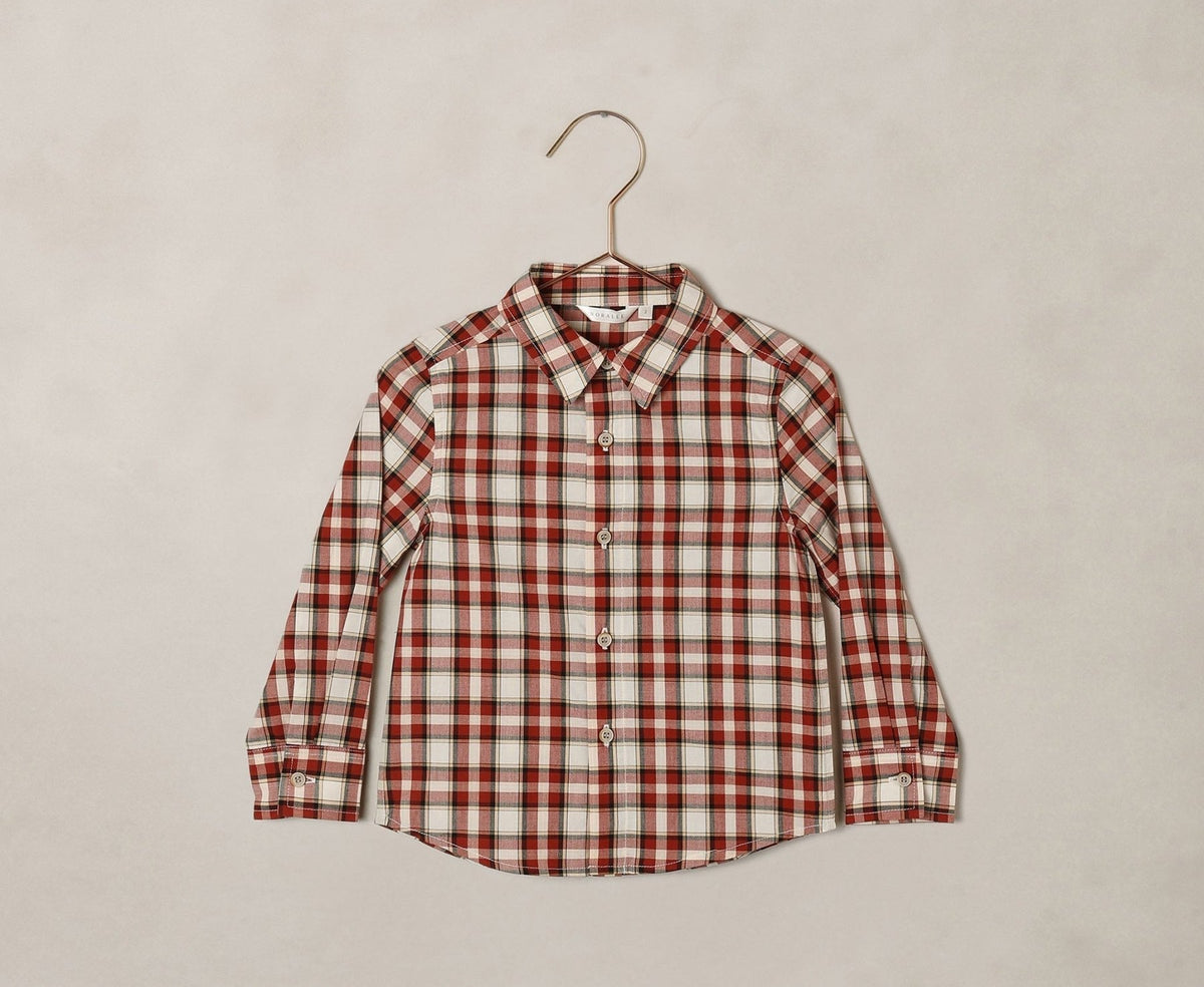 Noralee Boys Harrison Button Down - Holiday Tartan | HONEYPIEKIDS 