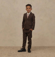 Noralee Boys Sebastian Blazer - Holiday Heathered Plaid | HONEYPIEKIDS