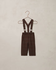 Noralee Suspender Pant - Heathered Plaid | HONEYPIEKIDS