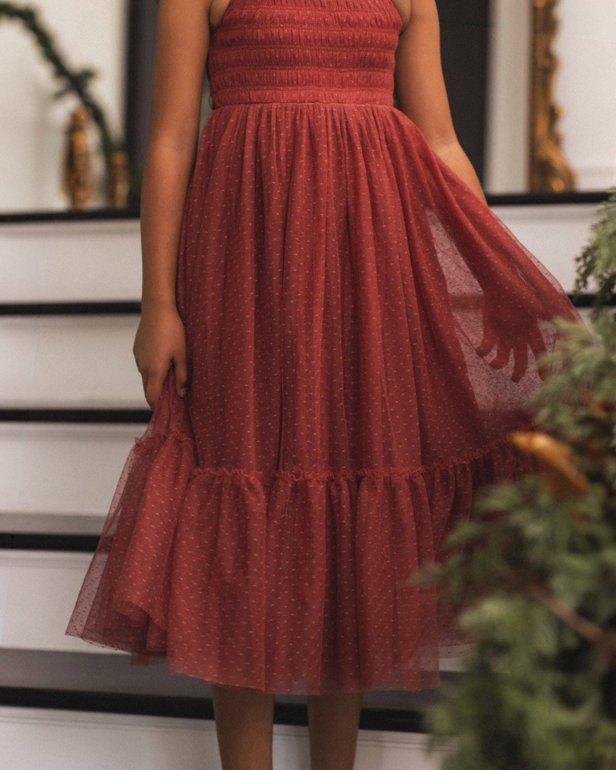 Noralee Clara Dress - Ruby | HONEYPIEKIDS 