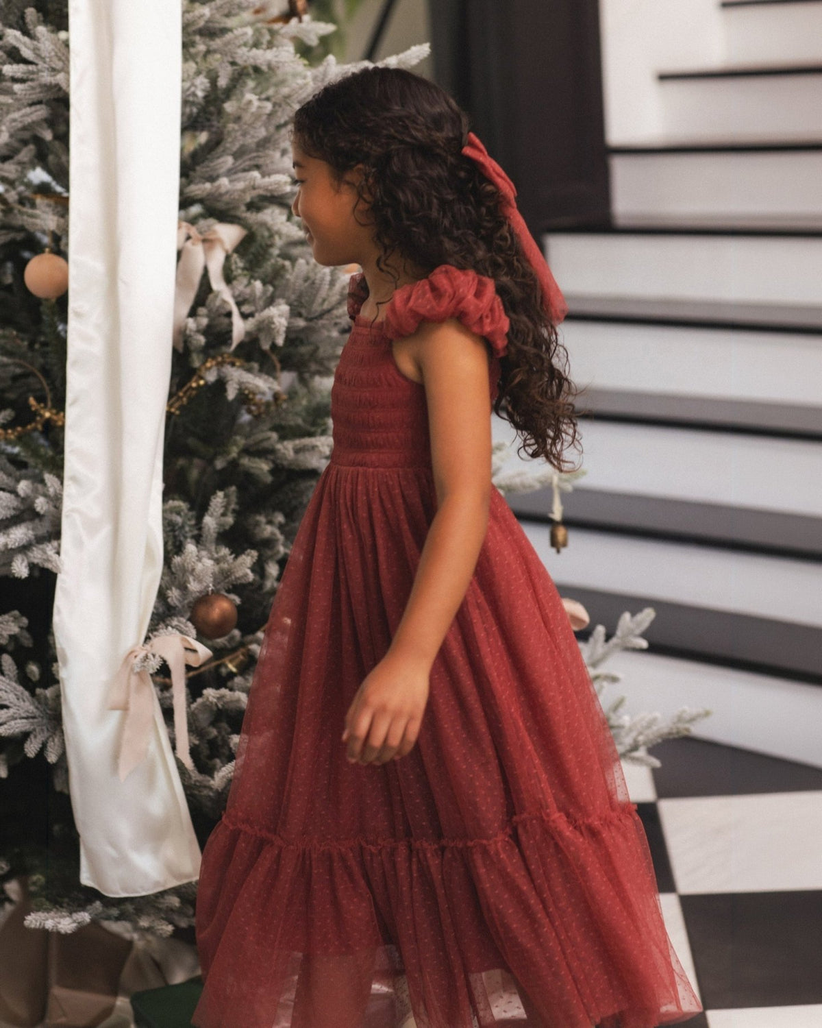 Noralee Clara Dress - Ruby | HONEYPIEKIDS 