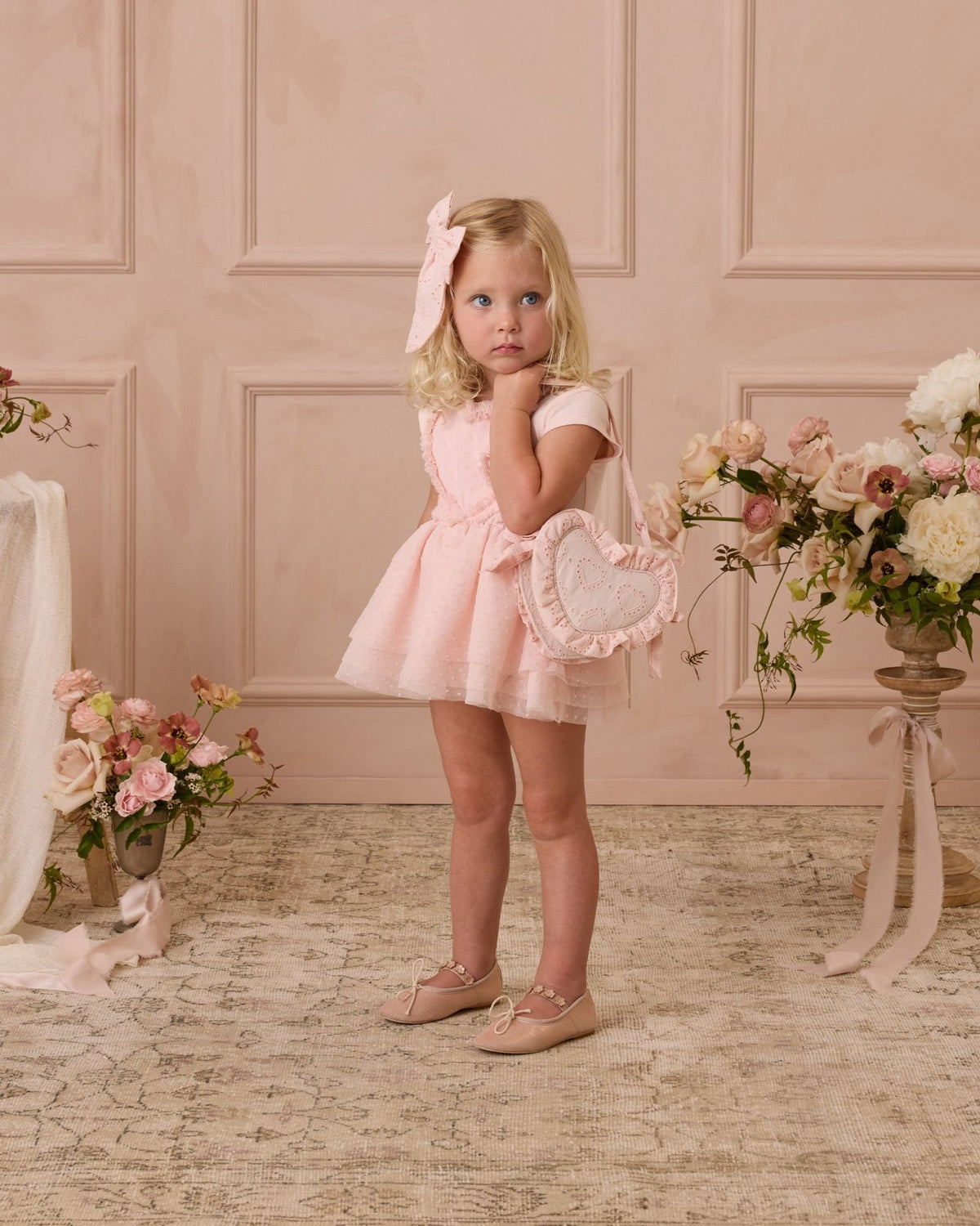 NoraLee Coraline Dress in Blush | HONEYPIEKIDS