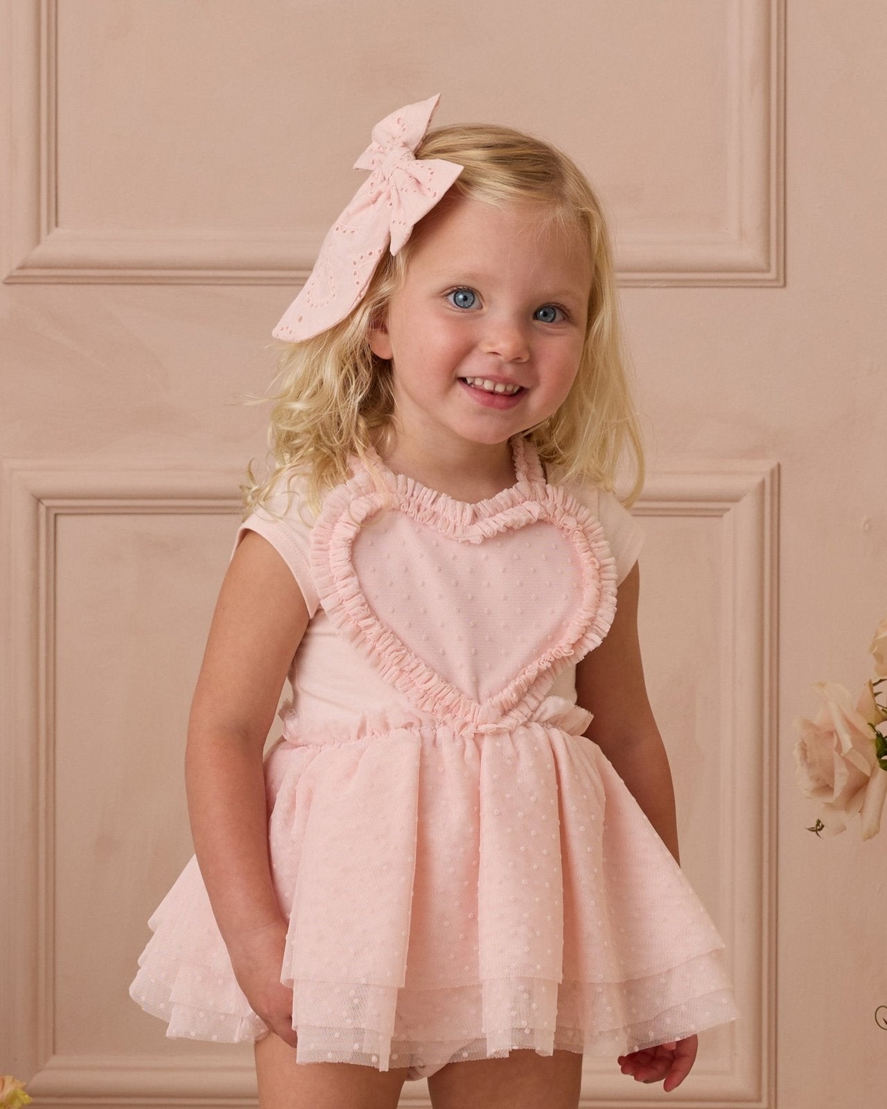 NoraLee Coraline Dress in Blush | HONEYPIEKIDS