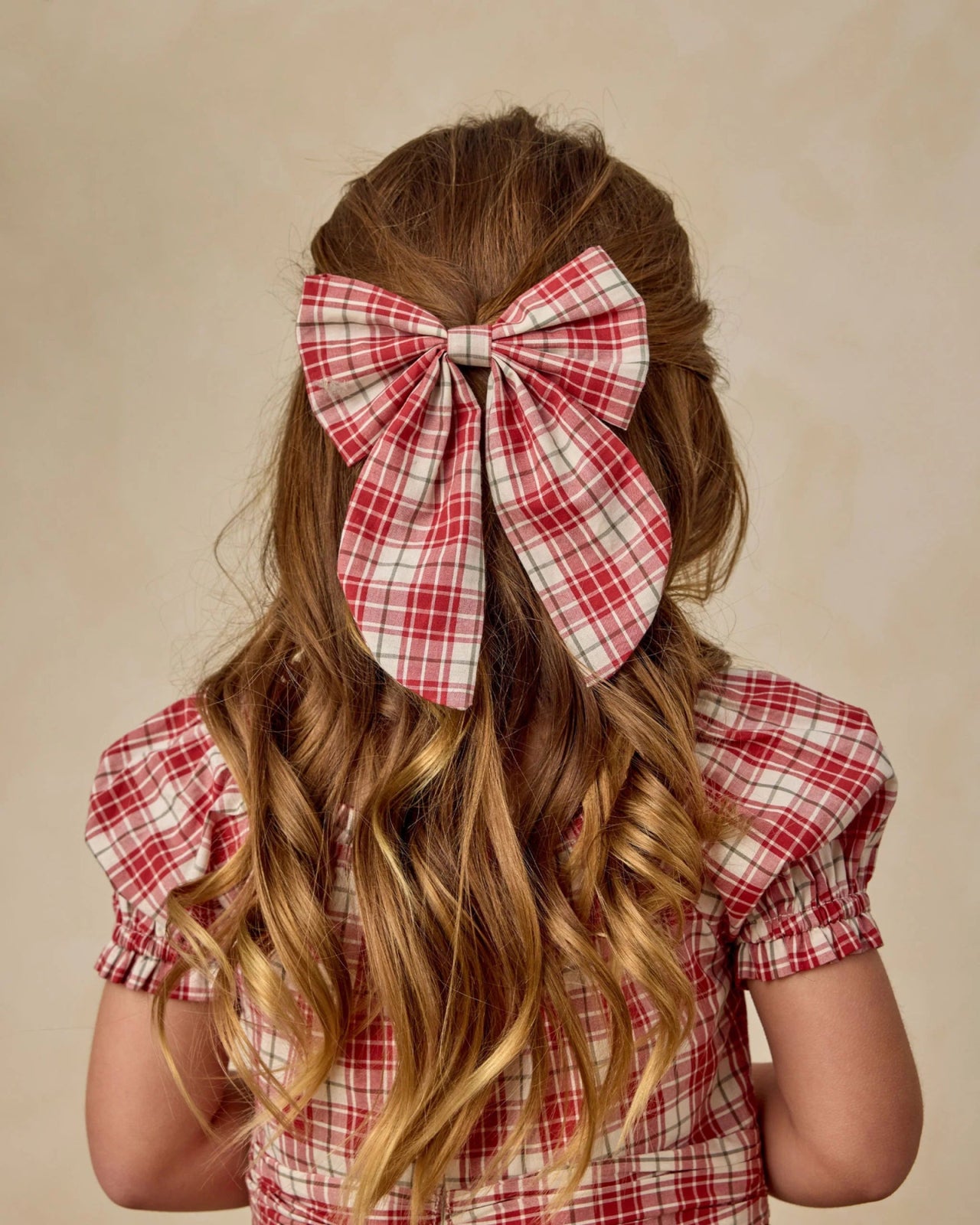 NoraLee Everly Hair Bow -  HOLIDAY TARTAN | HONEYPIEKIDS.COM