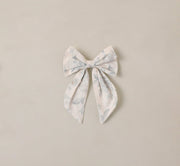 Noralee Everly Hair Bow in Mist Color and English Rose pattern | HONEYPIEKIDS