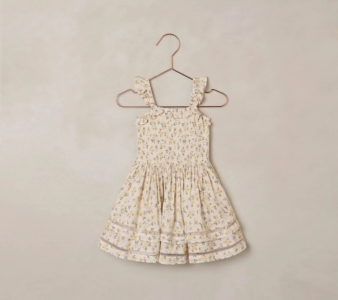 NoraLee Girls Birdie Dress - Lemon Meadow | HONEYPIEKIDS