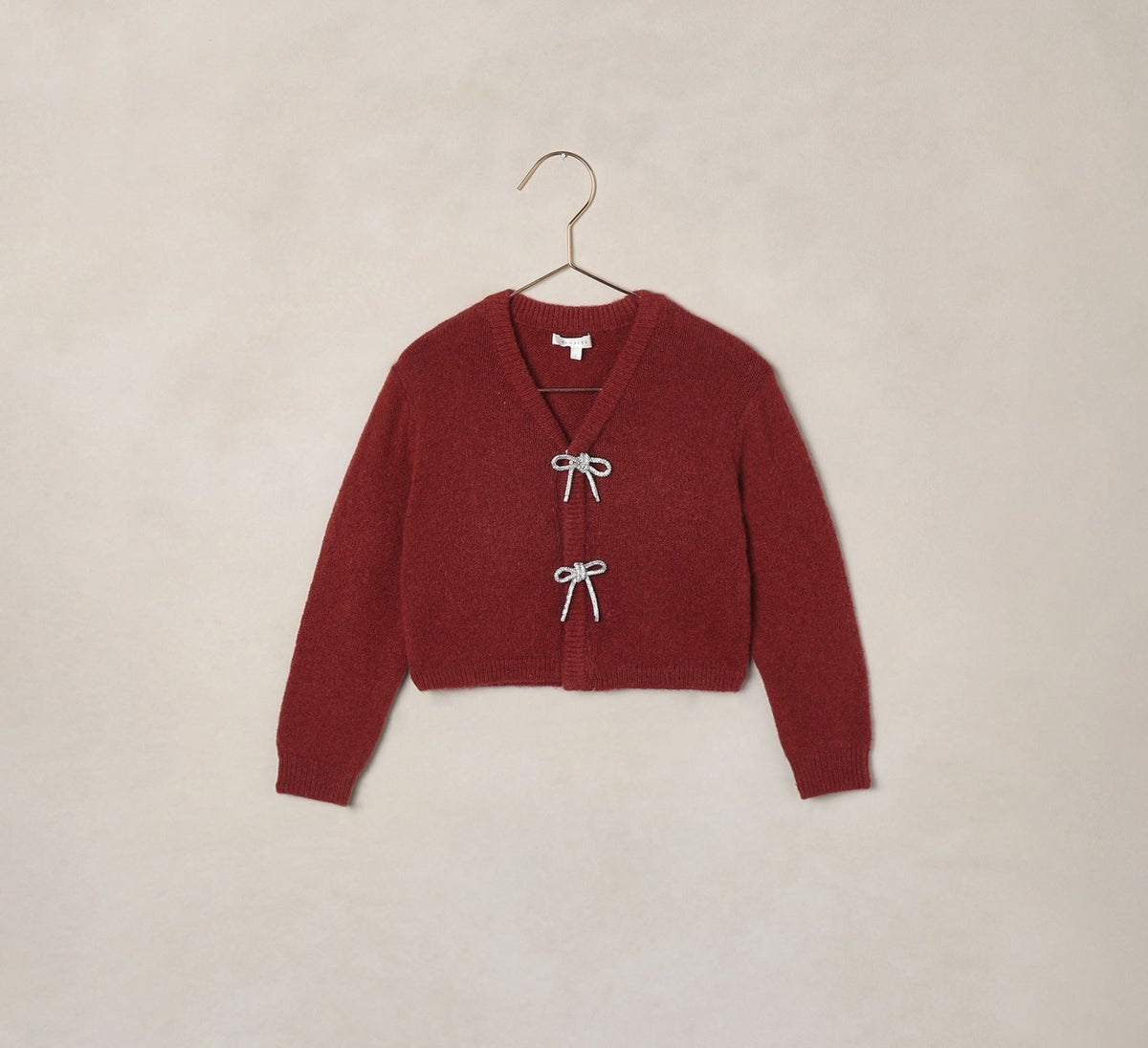 Noralee Girls Bow Cardigan - Ruby | HONEYPIEKIDS 