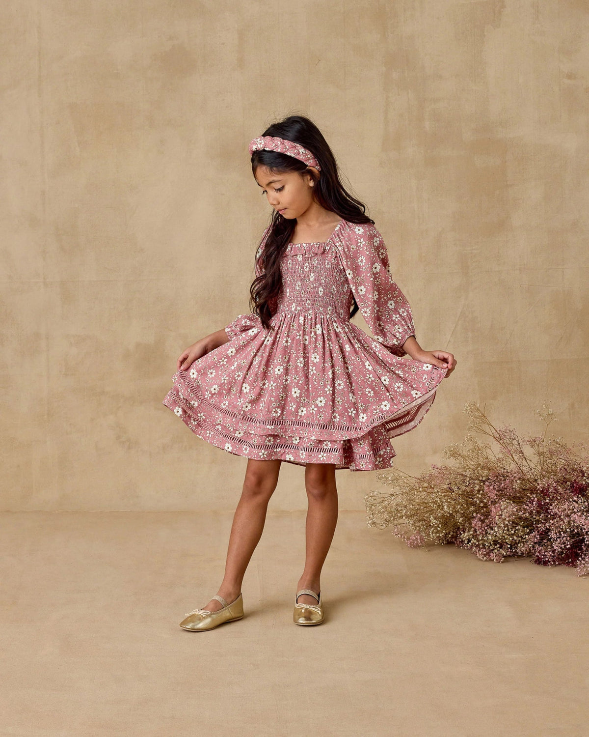 Noralee Girls Elodie Dress in Rose Bloom | HONEYPIEKIDS