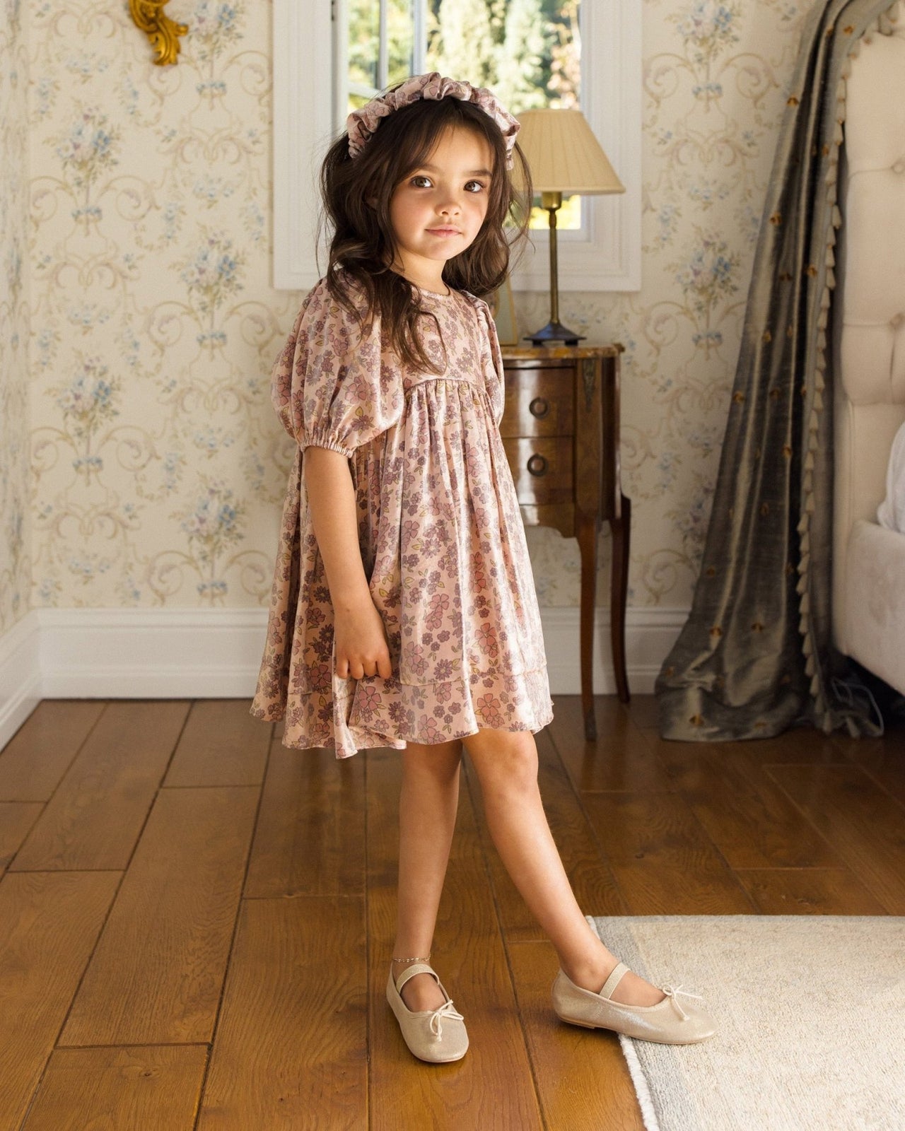 NoraLee Girls Luna Dress in Harvest Fleur | HONEYPIEKIDS 
