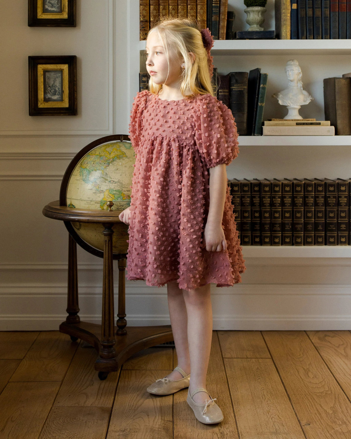 NoraLee Girls Luna Dress in Raspberry | HONEYPIEKIDS