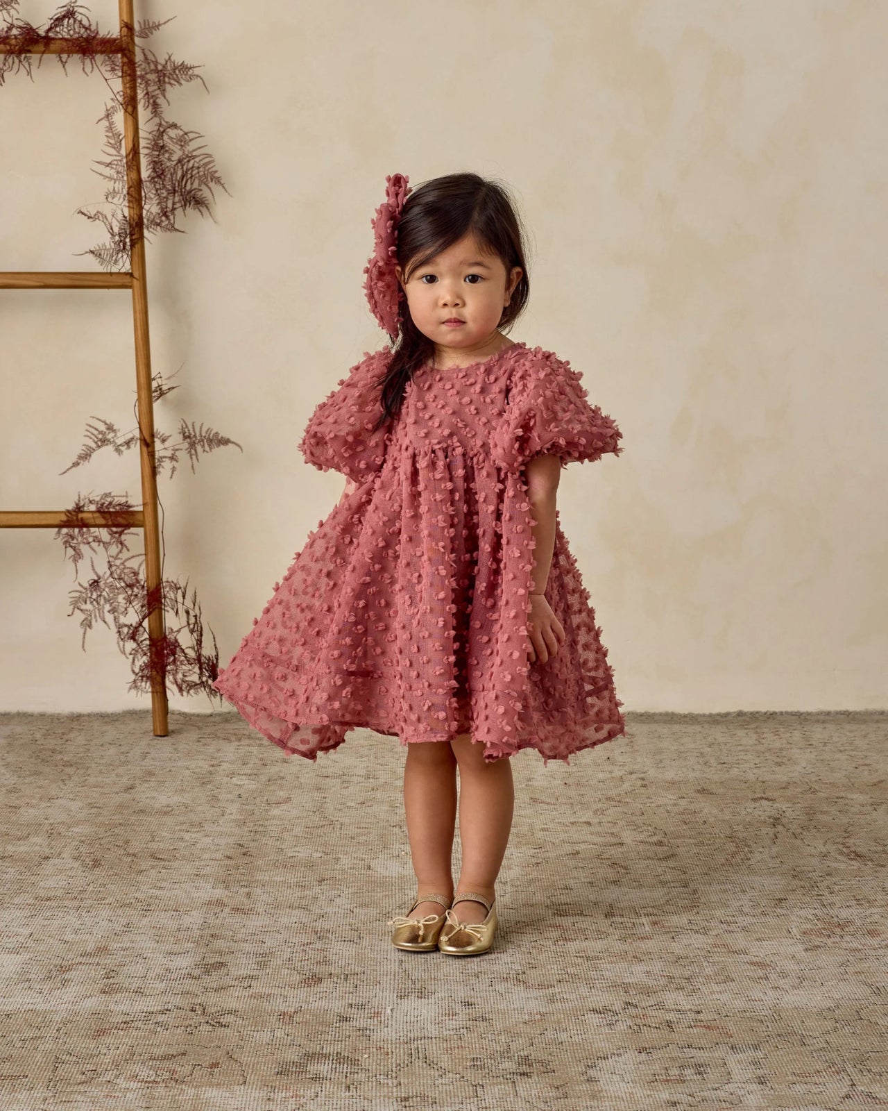 NoraLee Girls Luna Dress in Raspberry