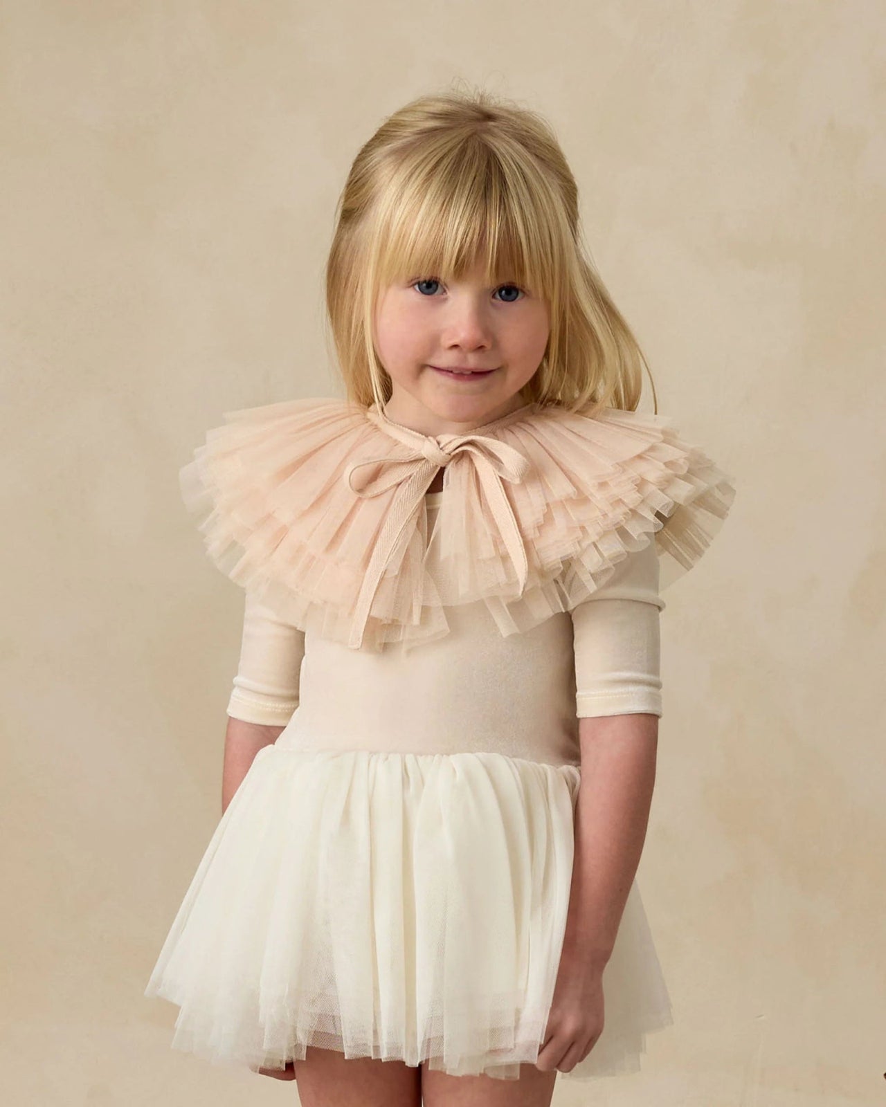 Noralee Girls Ruffle Tulle Collar - Antique | HONEYPIEKIDS