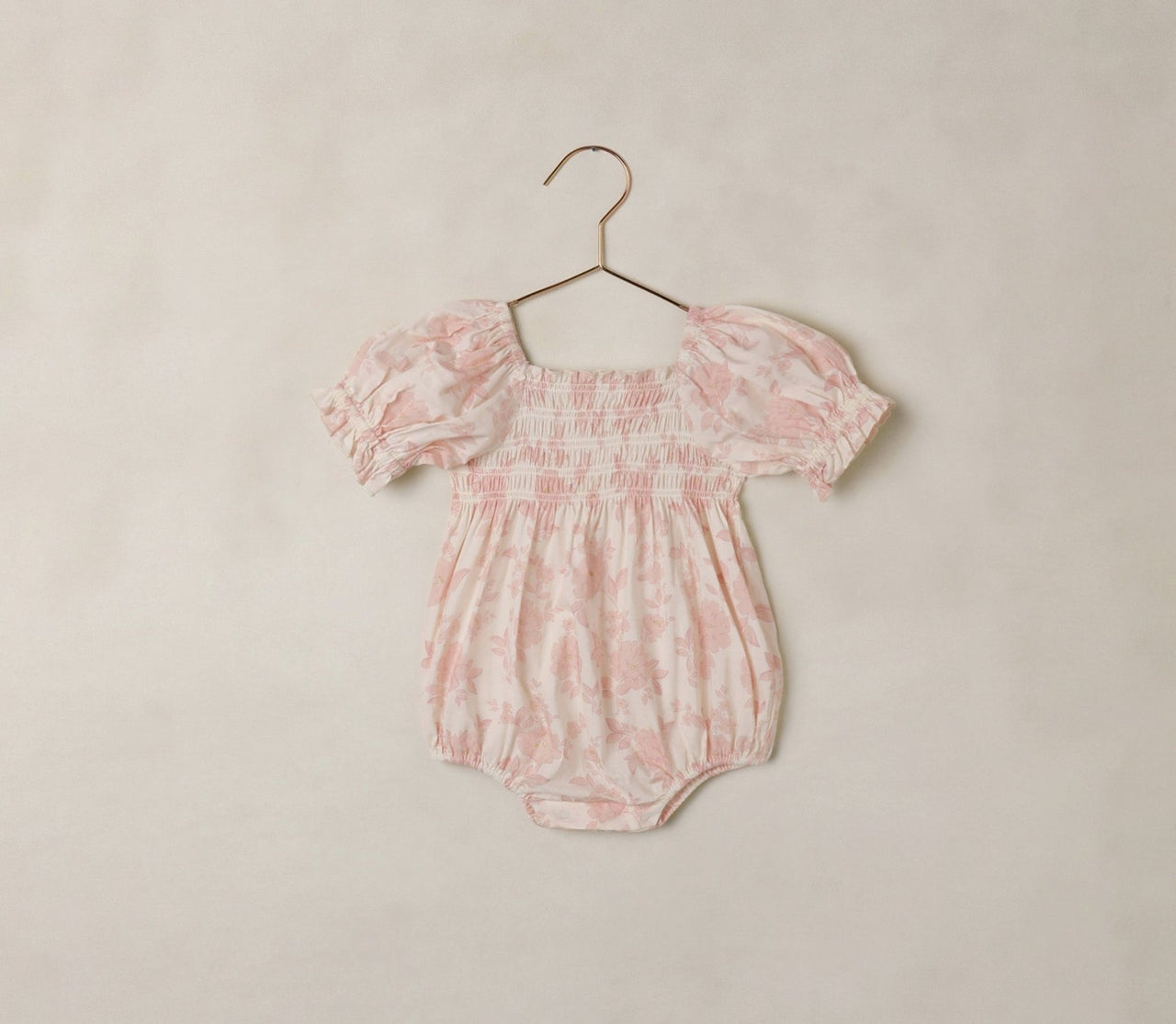 Noralee Hazel Romper Blush English Rose - Ivory | HONEYPIEKIDS