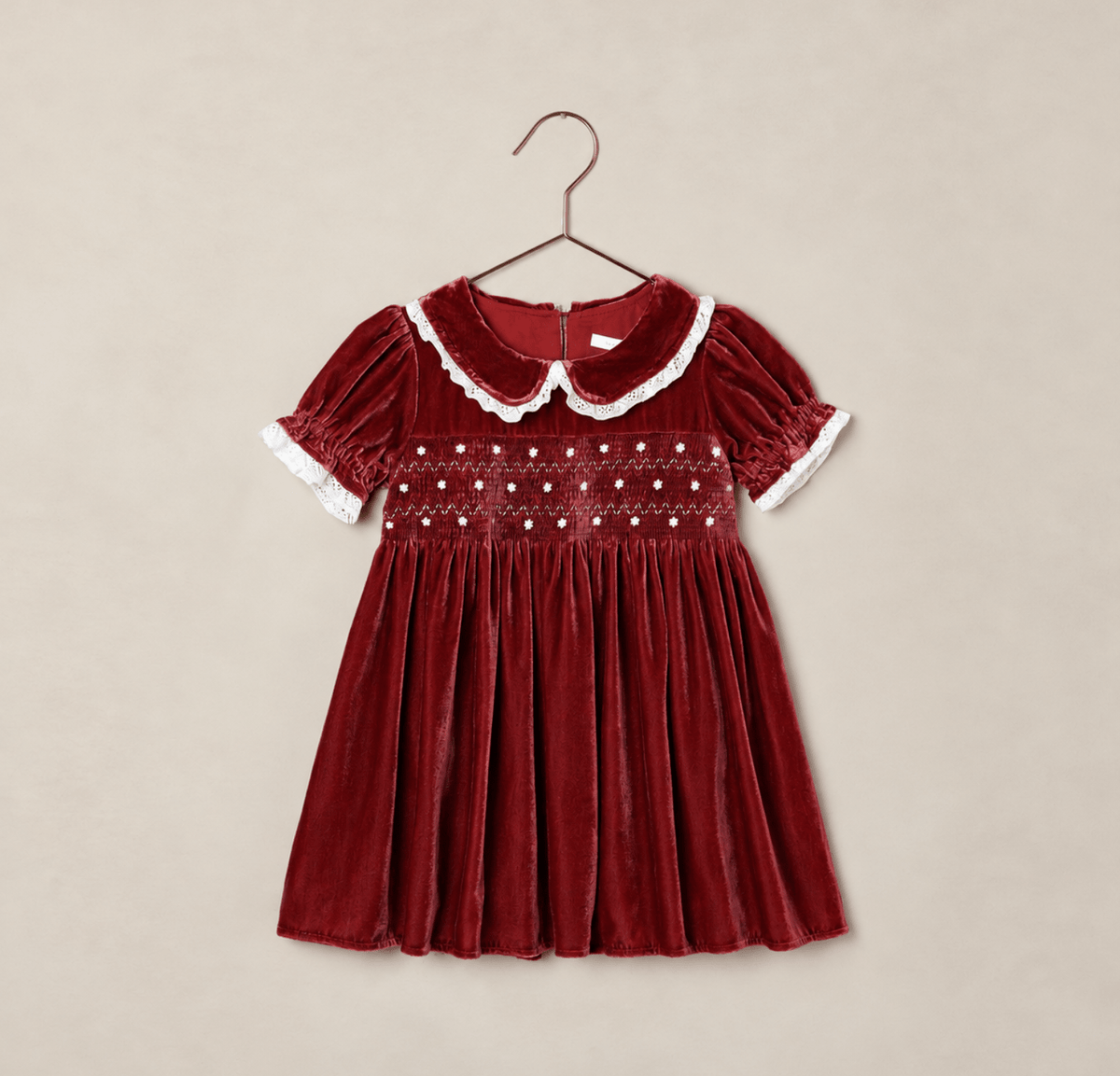 Noralee Velvet Elizabeth Dress - Ruby | HONEYPIEKIDS 