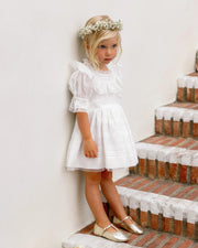 NoraLee Kit Dress - White | HONEYPIEKIDS 
