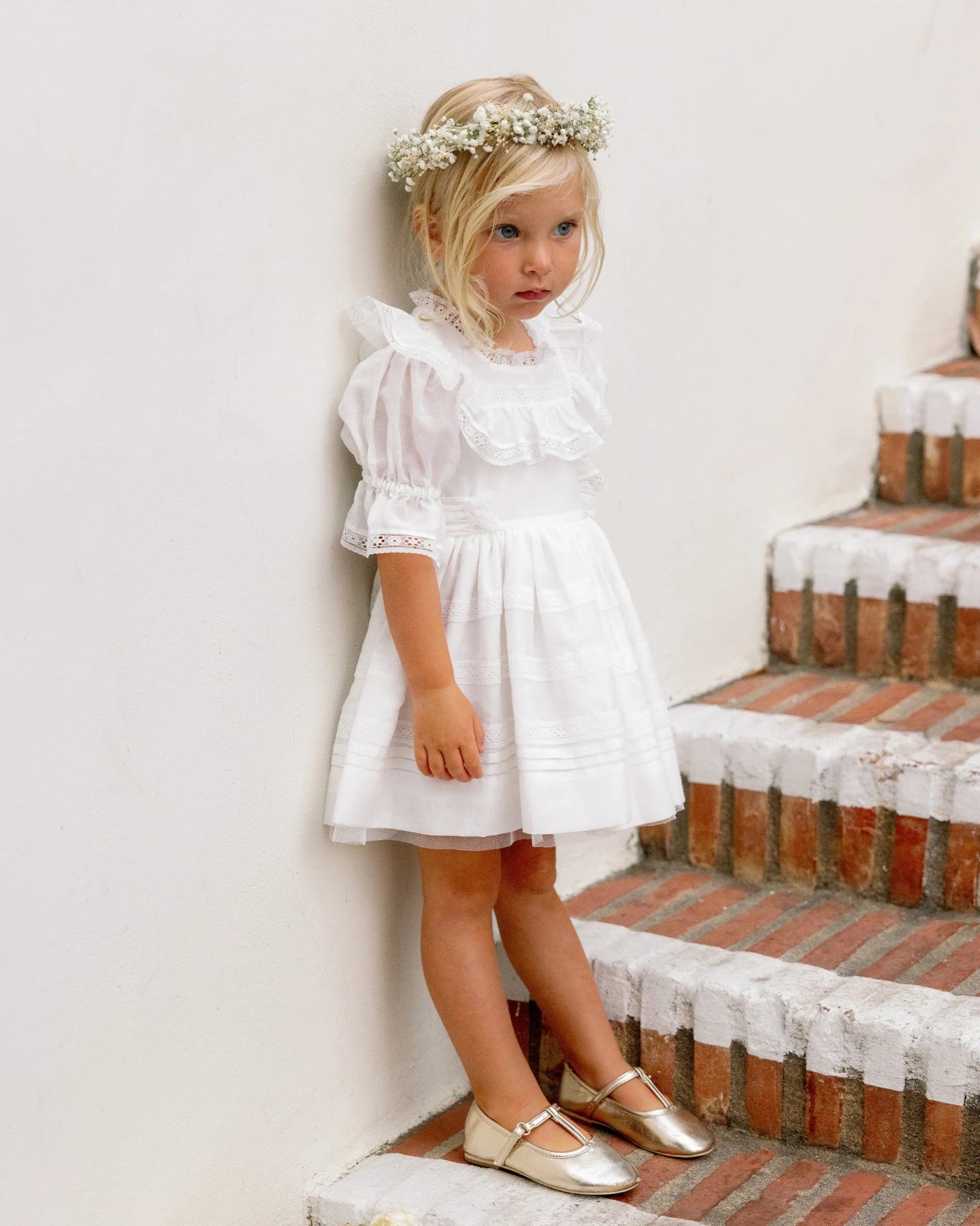 NoraLee Kit Dress - White | HONEYPIEKIDS 