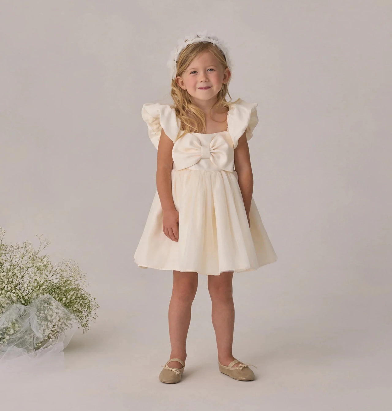 Noralee Madeline Dress - Ivory | HONEYPIEKIDS | Girls Boutique Dresses