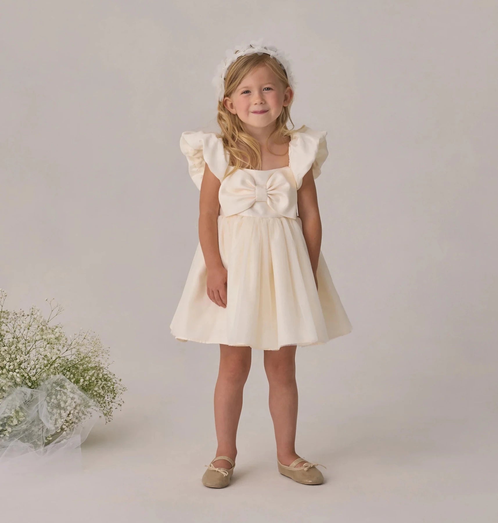 Noralee Madeline Dress - Ivory | HONEYPIEKIDS | Girls Boutique Dresses