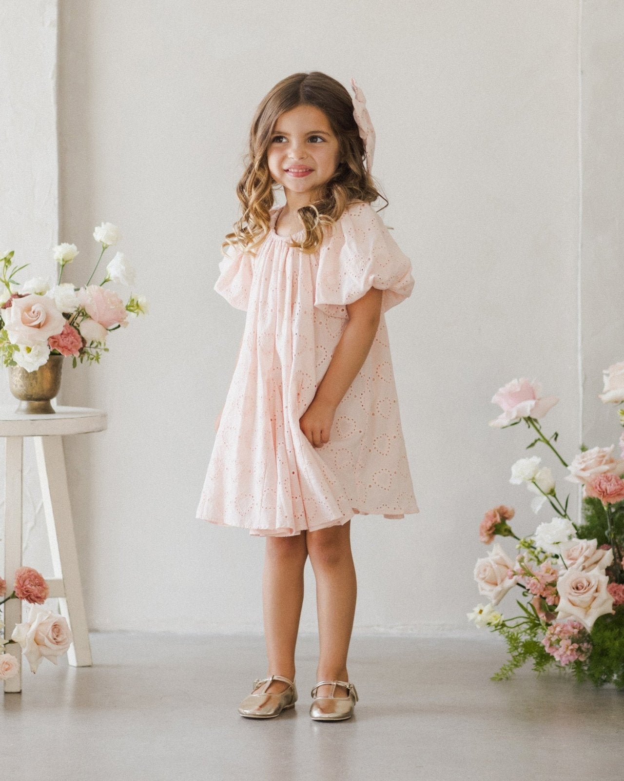 NoraLee Maia Dress in Blush | HONEYPIEKIDS | Valentine's Capsule