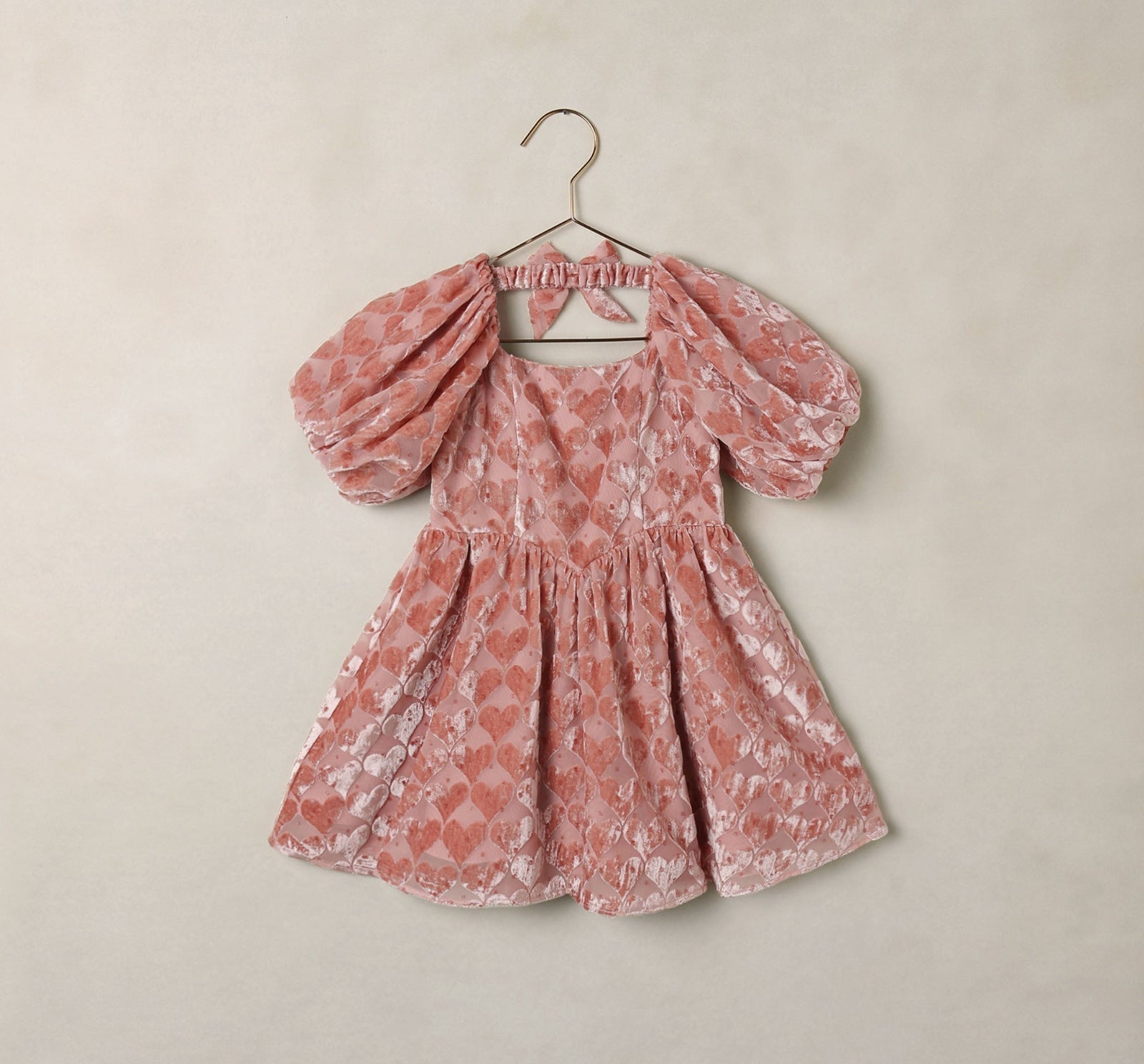 NoraLee Nina Dress - Lipstick Hearts | HONEYPIEKIDS