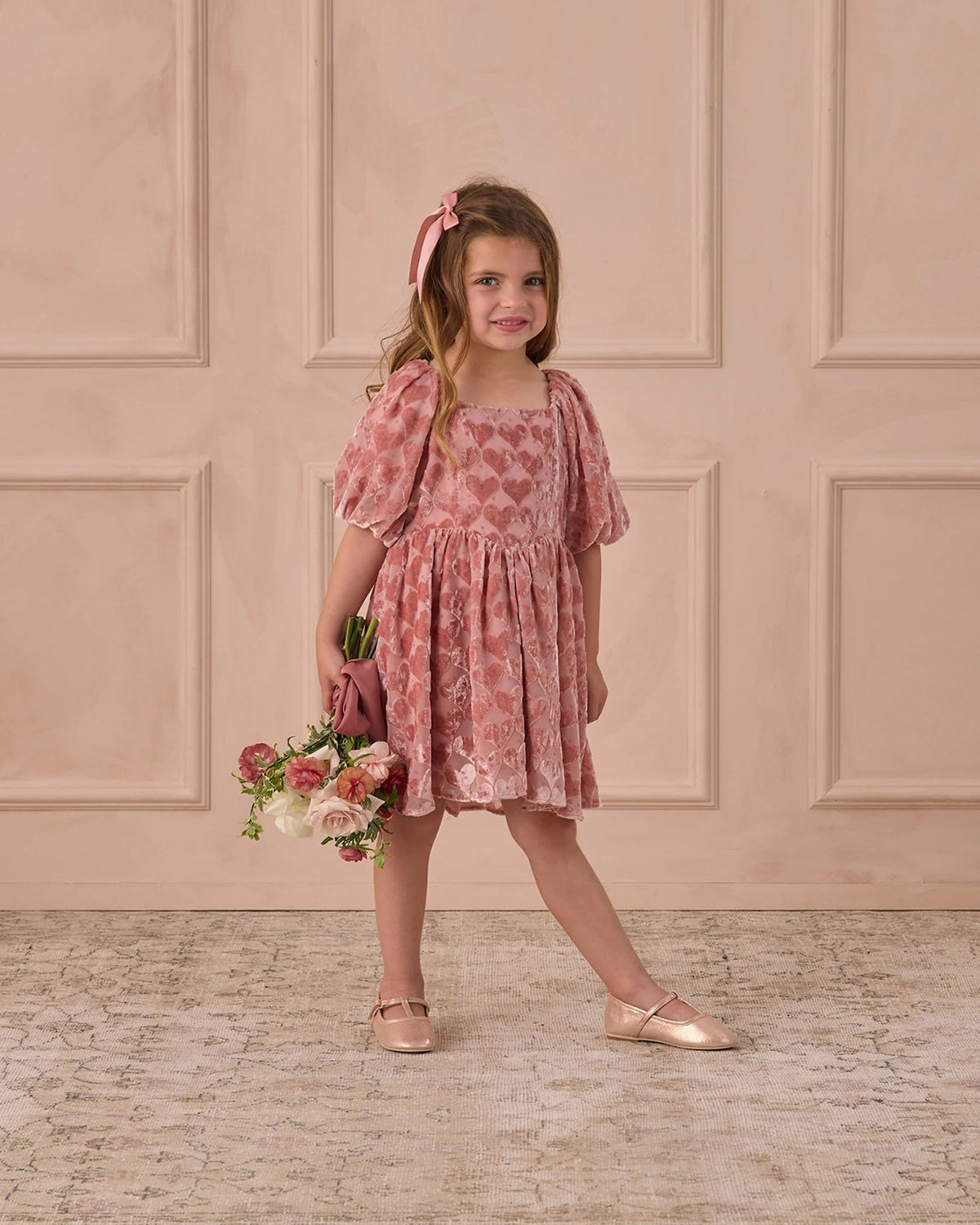 NoraLee Nina Dress in Lipstick Hearts | HONEYPIEKIDS