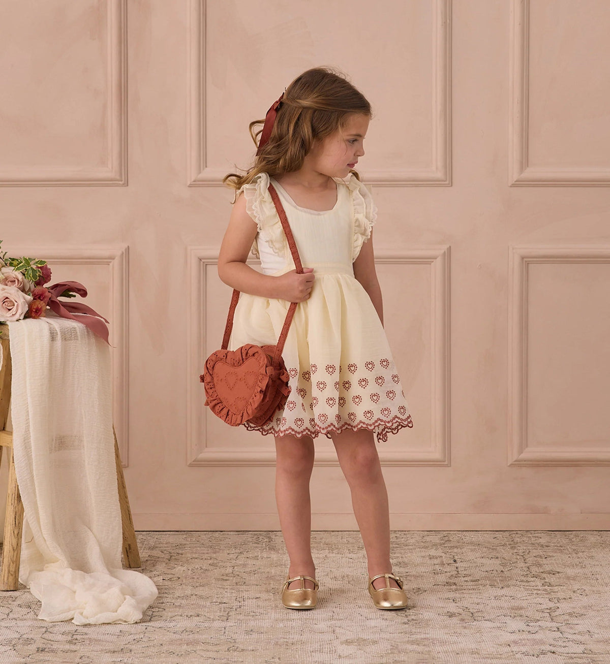 Noralee Girls Heart Shoulder Bag in RED | HONEYPIEKIDS