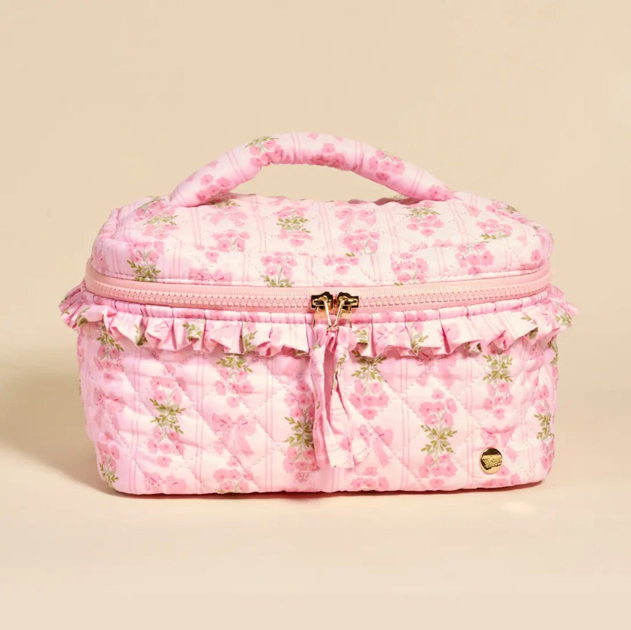 Oh So Fancy PINK Glam and Go Quilted Cosmetic Bag | HONEYPIEKIDS