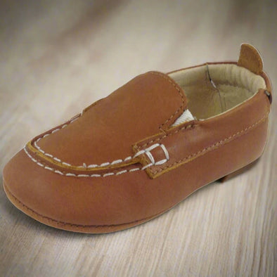 Old Soles Australia Baby Boys Luxury Tan Leather Boat Shoes | HONEYPIEKIDS