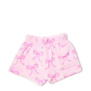 OMG Accessories - (3 PACK) Striped Bow Printed Cozy Pajama Shorts | HONEYPIEKIDS 