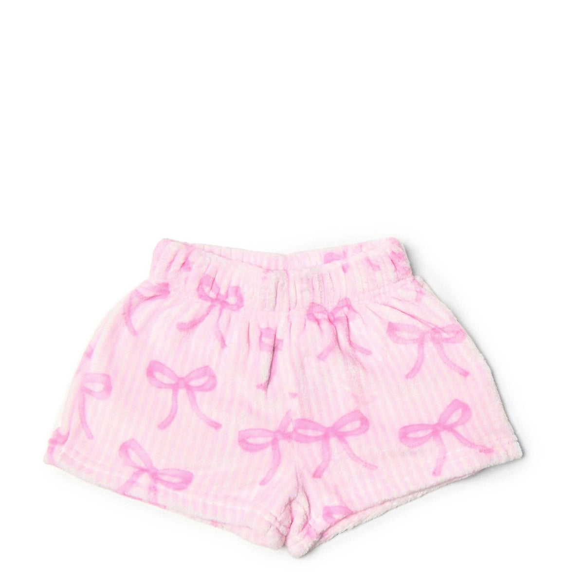 OMG Accessories - (3 PACK) Striped Bow Printed Cozy Pajama Shorts | HONEYPIEKIDS 