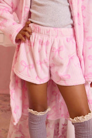 OMG Accessories - (3 PACK) Striped Bow Printed Cozy Pajama Shorts | HONEYPIEKIDS 