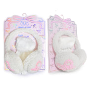 OMG Accessories - Bow Pearl Plush Ear Muff and Gloves Set | HONEYPIEKIDS 